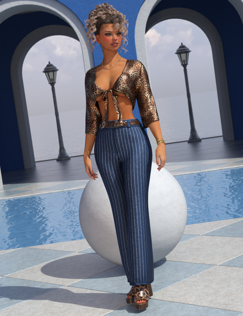InStyle - dForce 70s Groovy Outfit Texture Add-On by: valkyrie, 3D Models by Daz 3D