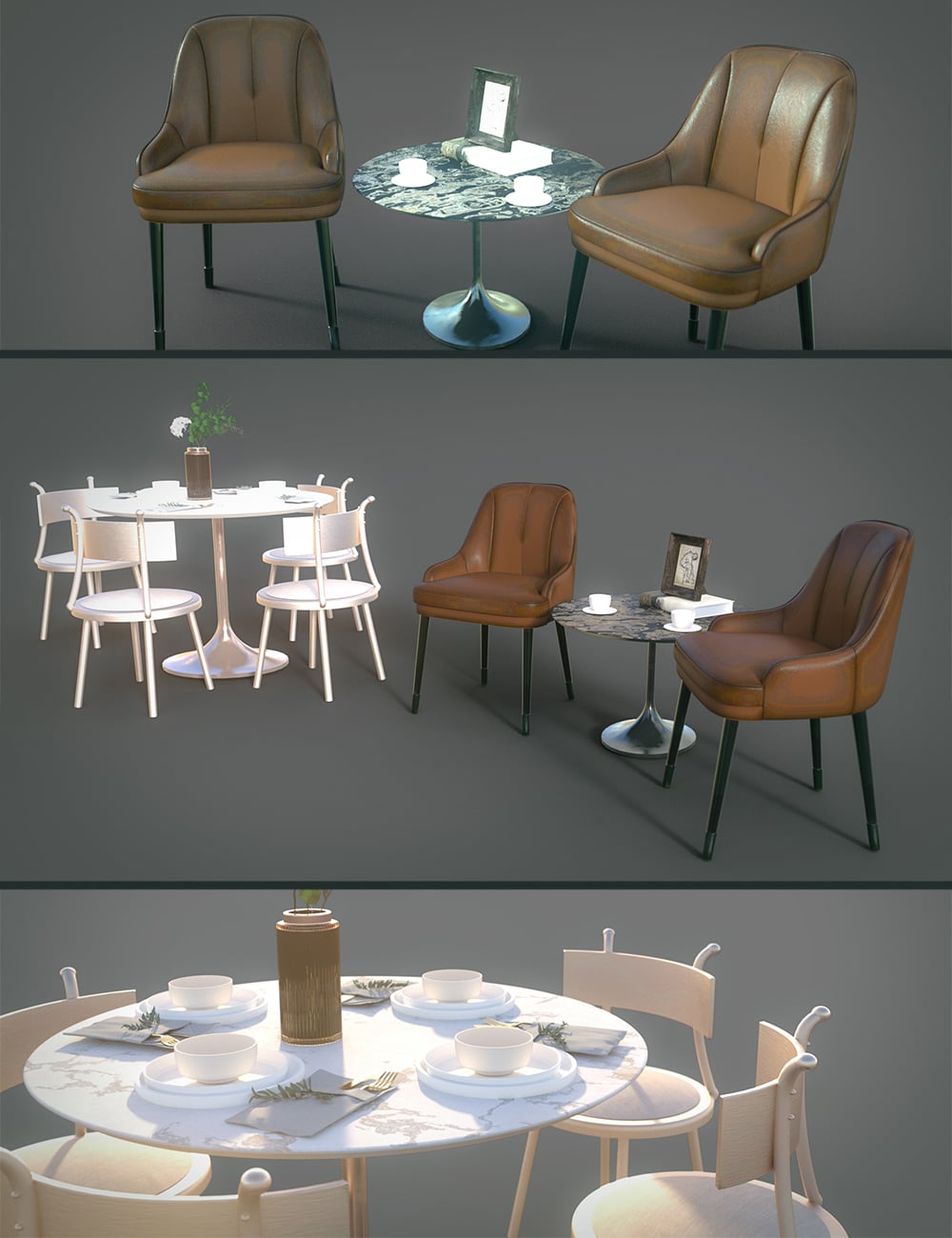 Polish Contemporary Furniture Set 01 by: Polish, 3D Models by Daz 3D