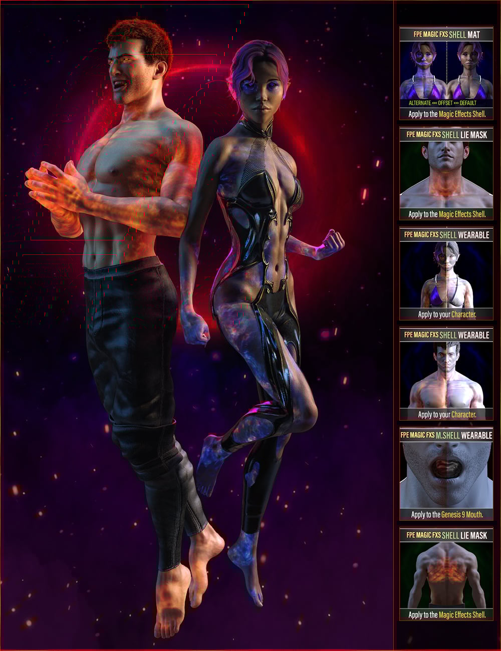 FPE Magic Effects for Genesis 9 by: FenixPhoenixEsid, 3D Models by Daz 3D