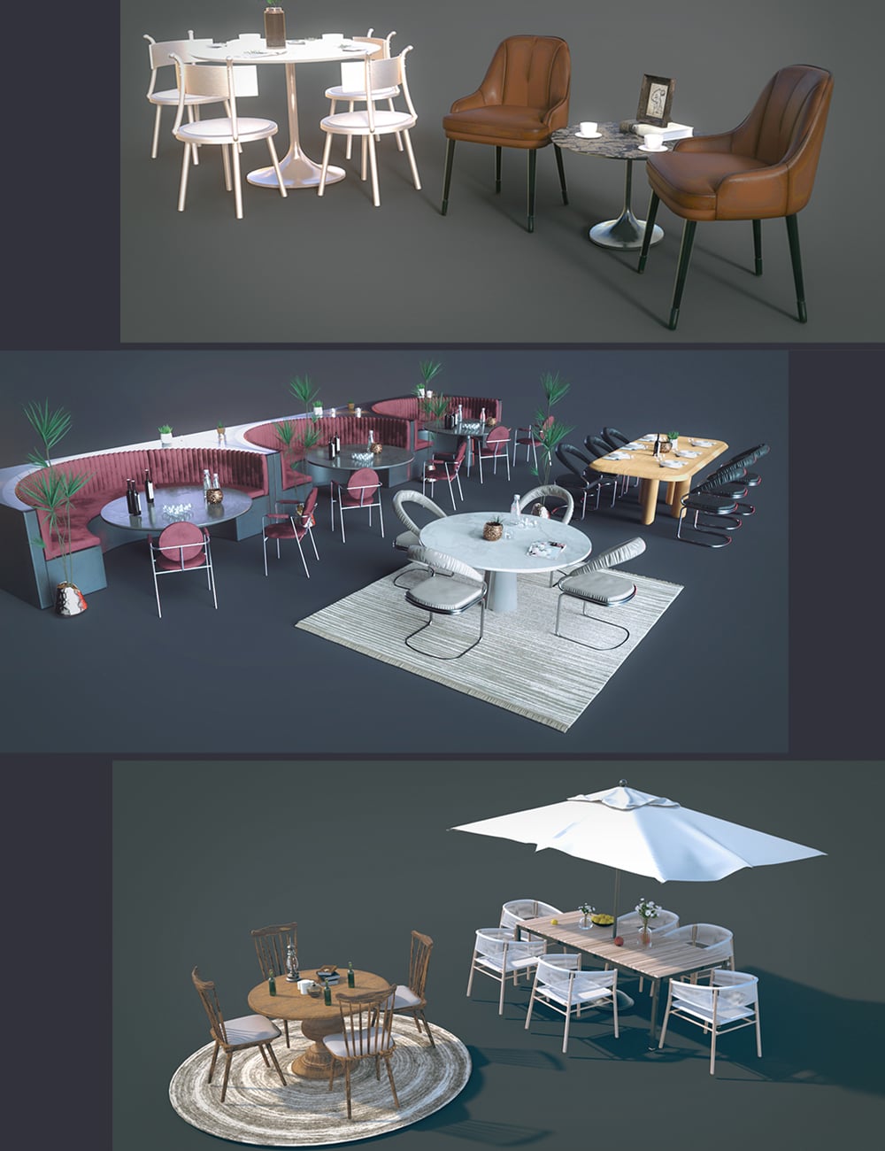 Polish Contemporary Furniture Bundle 01 by: Polish, 3D Models by Daz 3D
