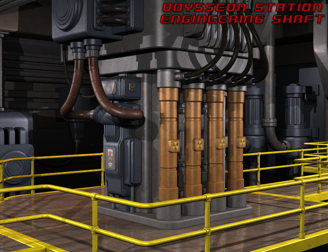 Odysseon Station Engineering Shaft by: Nightshift3D, 3D Models by Daz 3D