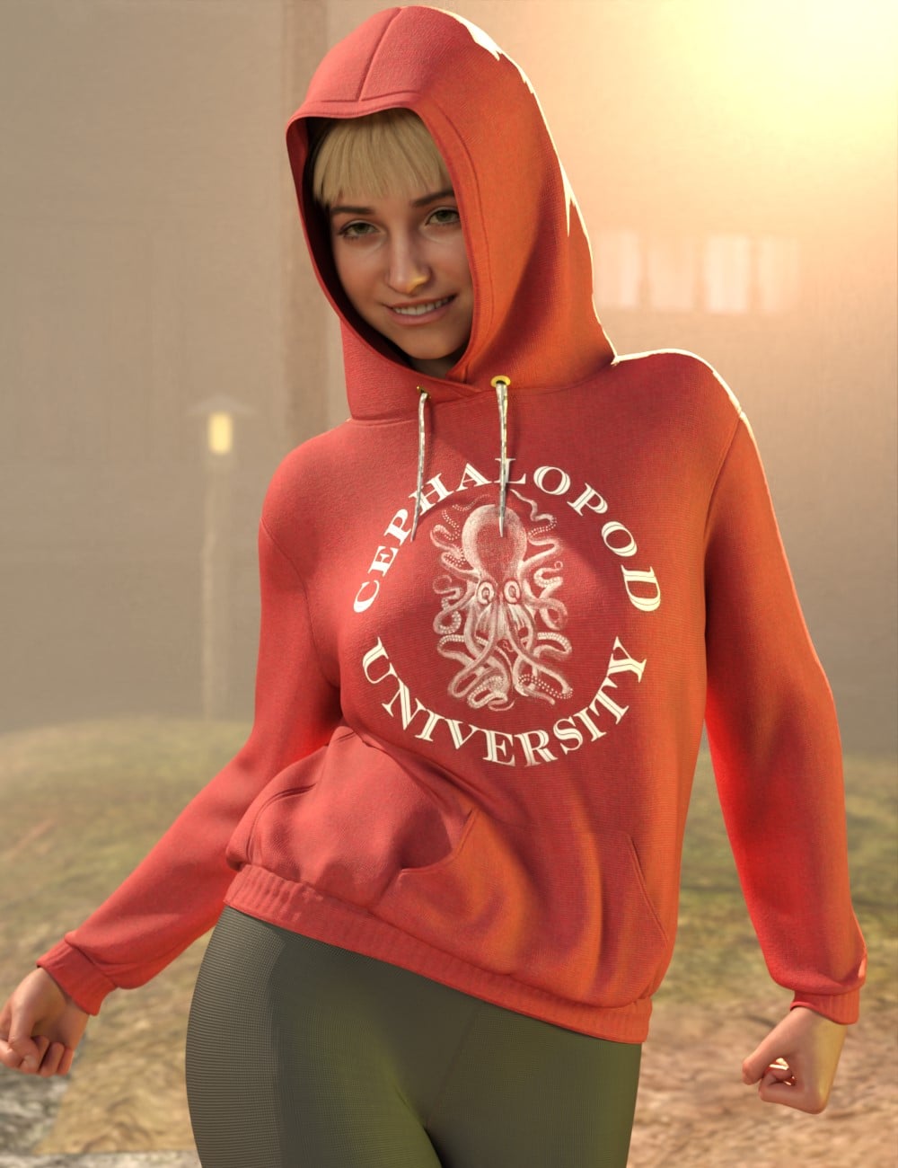 dForce CeeCee Basics 07 Hoodie for Genesis 9 and Genesis 8 Female by: Chris Cox, 3D Models by Daz 3D