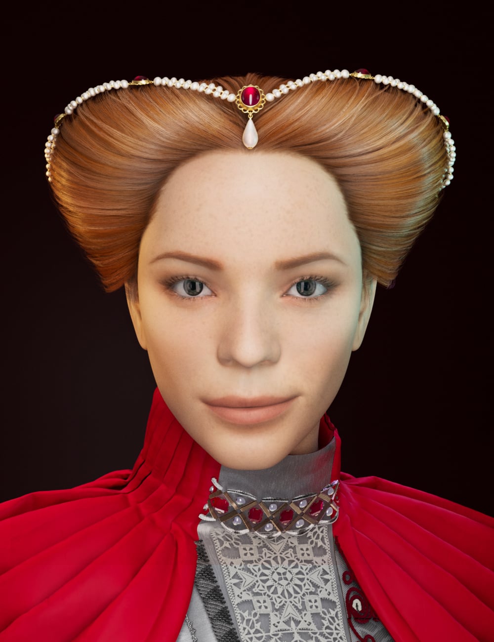 Tudor Hair Collection for Genesis 9 and 8 by: Lara Belaeva, 3D Models by Daz 3D