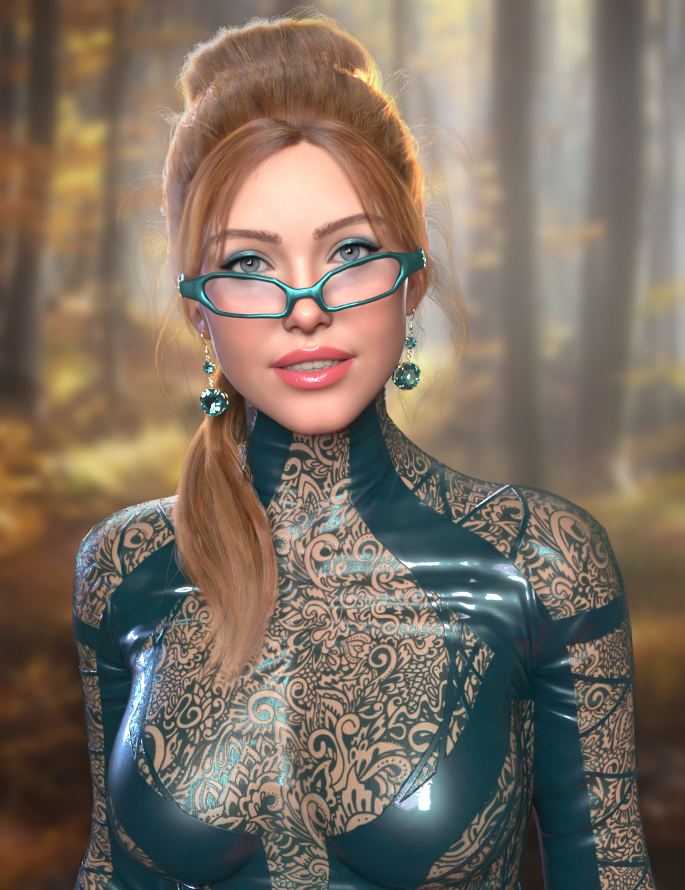 dforce Becka Hair for Genesis 9 by: Propschick, 3D Models by Daz 3D