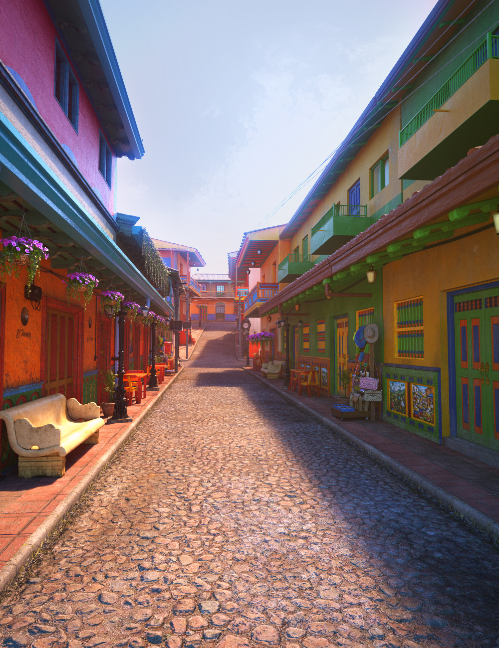 XI Street of Colombia by: Xivon, 3D Models by Daz 3D