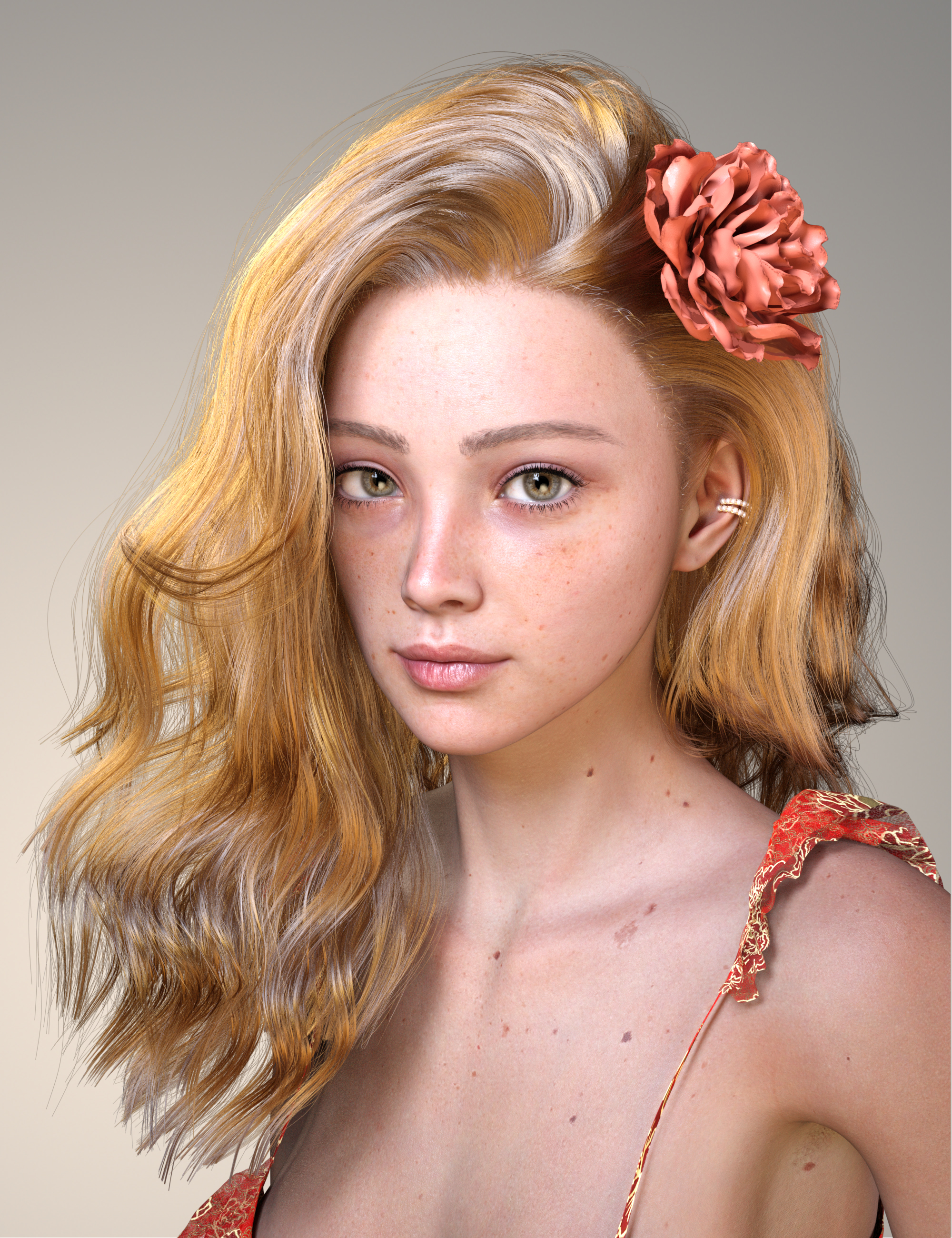 dForce Strand-Based FE One Sided Voluminous Hair for Genesis 9,8 and 8.1 by: FeSoul, 3D Models by Daz 3D