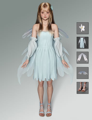dForce Elf Style Dress for Genesis 9 Feminine