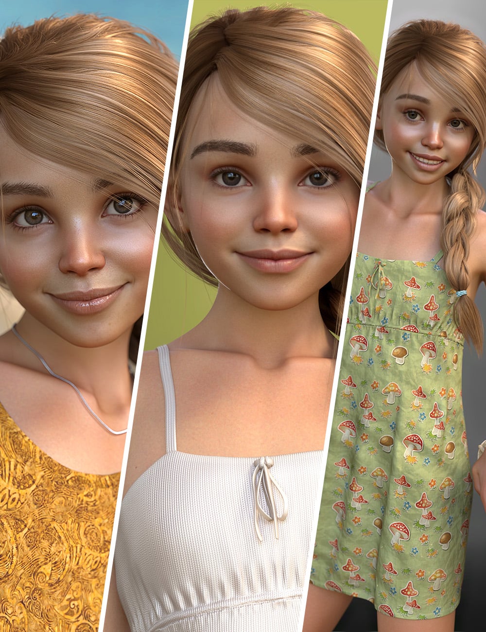 Paige Female Bundle for Genesis 9 by: 3D Universe, 3D Models by Daz 3D