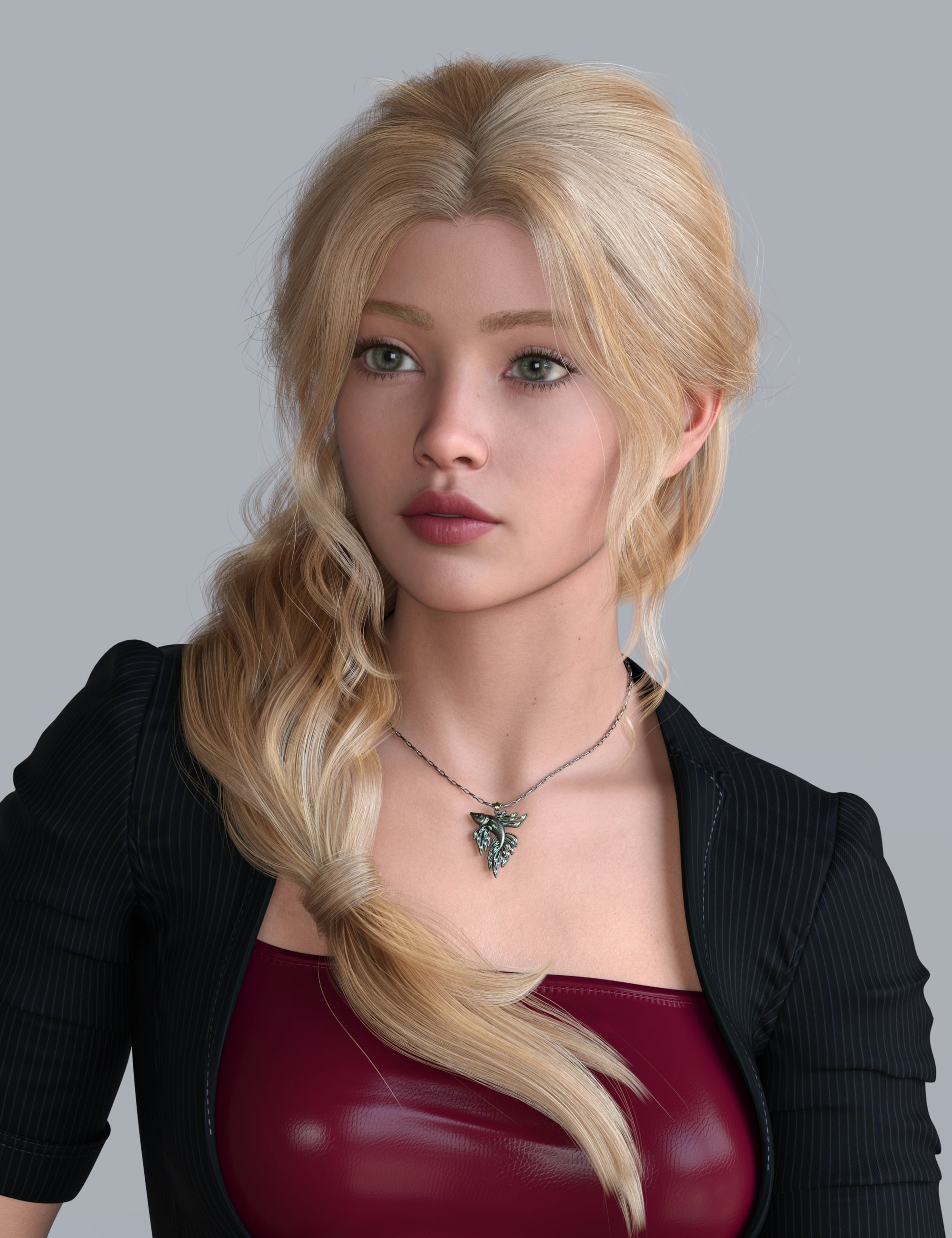 ALO Sappho Hair for Genesis 9 by: Akhelloos, 3D Models by Daz 3D