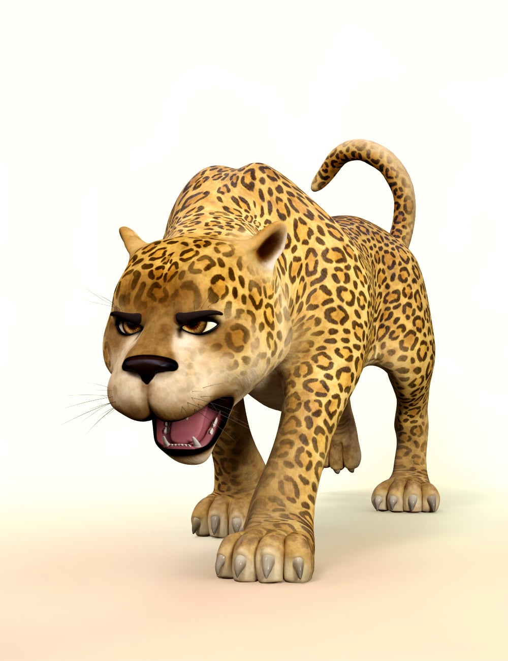 Toon Big 5 Leopard for Daz Big Cat 2 by: 3D Universe, 3D Models by Daz 3D