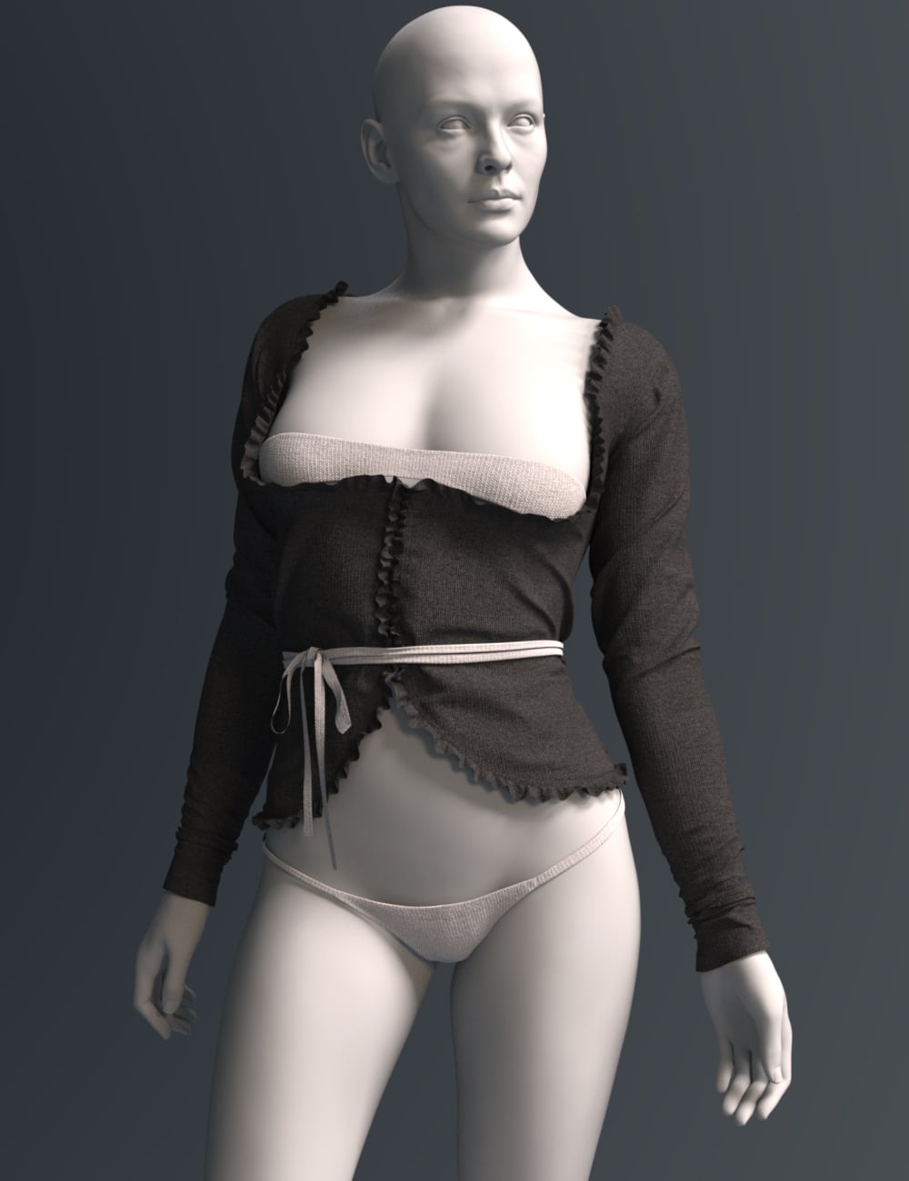 SPR Long Sleeve Belted Suit for Genesis 9 by: Sprite, 3D Models by Daz 3D