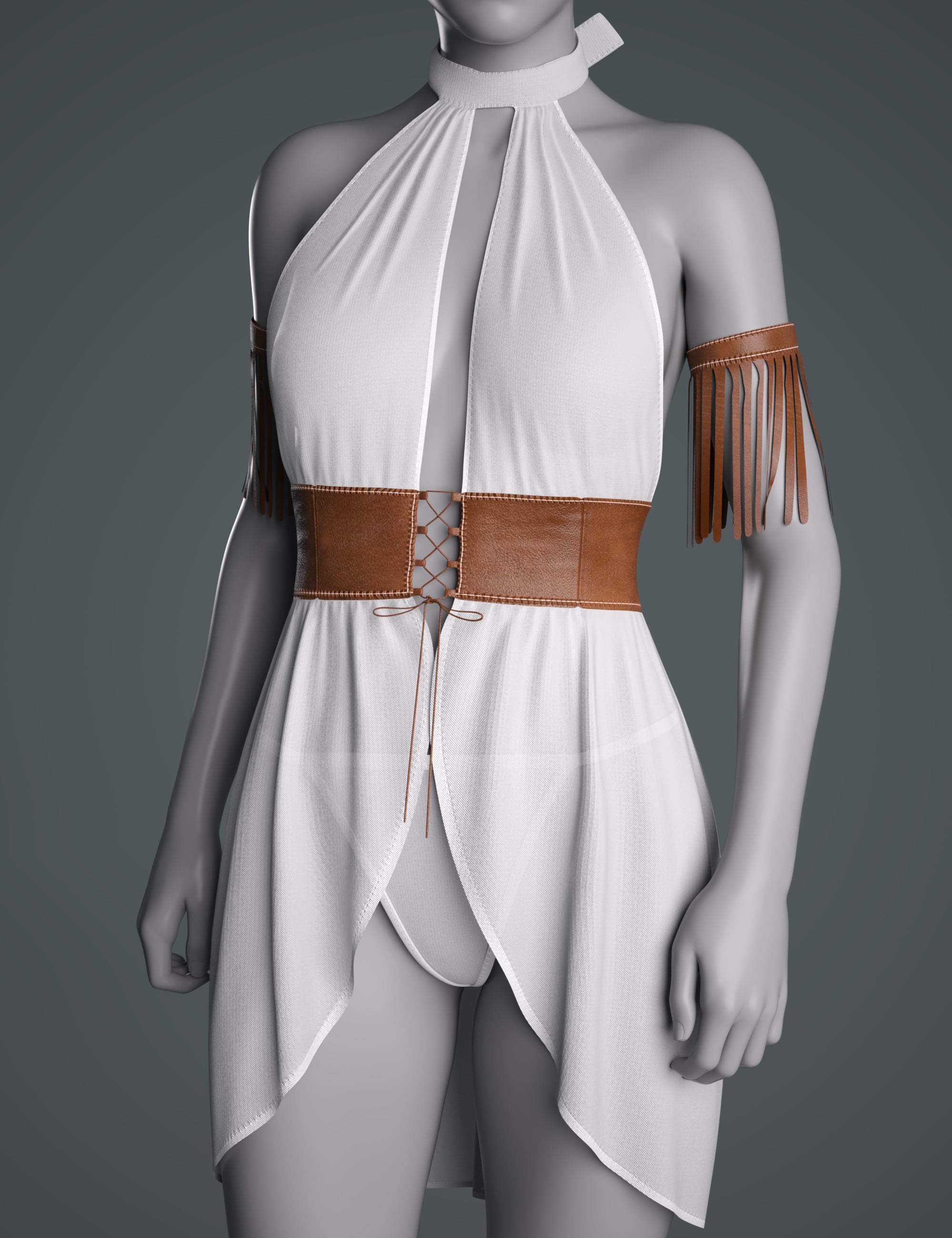 dForce GN Moonwoven Feather Gauze Dress for Genesis 9, 8.1, and 8 Female by: Goanna, 3D Models by Daz 3D