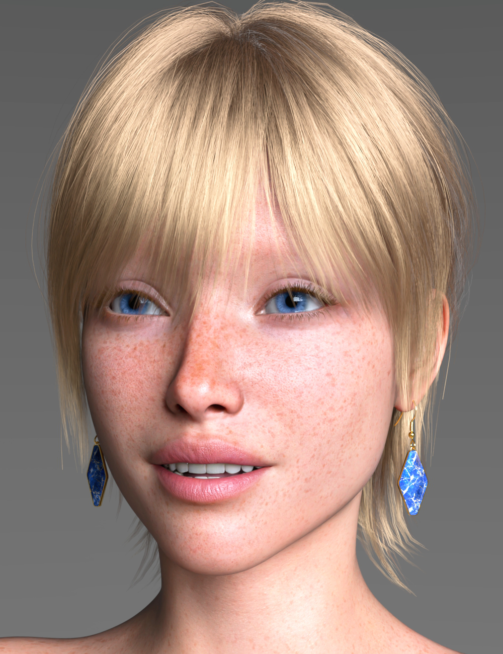 AP Lapis Pyrite Earrings for Genesis 9 by: AcharyaPolina, 3D Models by Daz 3D