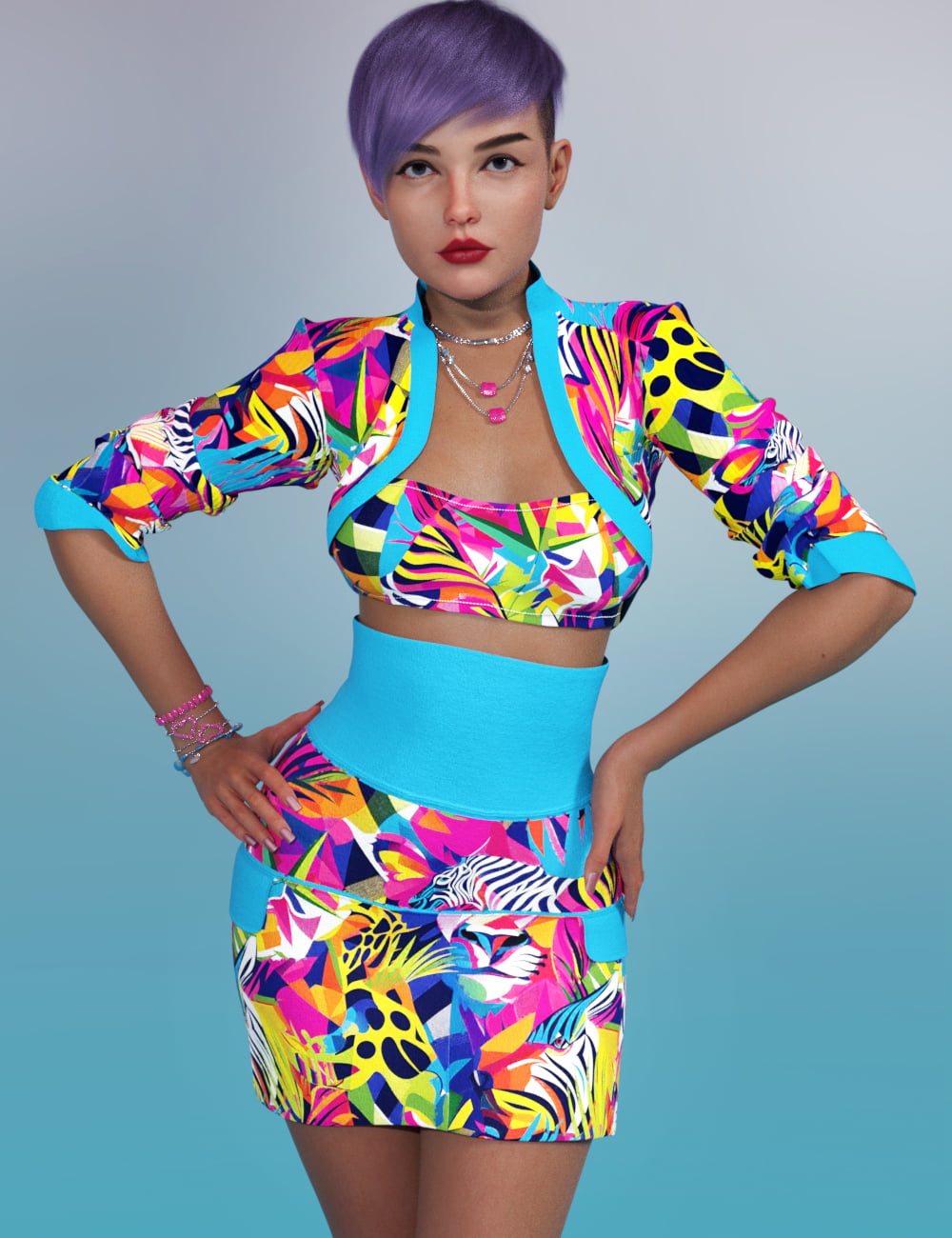 Abstract Textures dForce Celia Outfit for Genesis 9 Feminine by: alexaanaArryn, 3D Models by Daz 3D