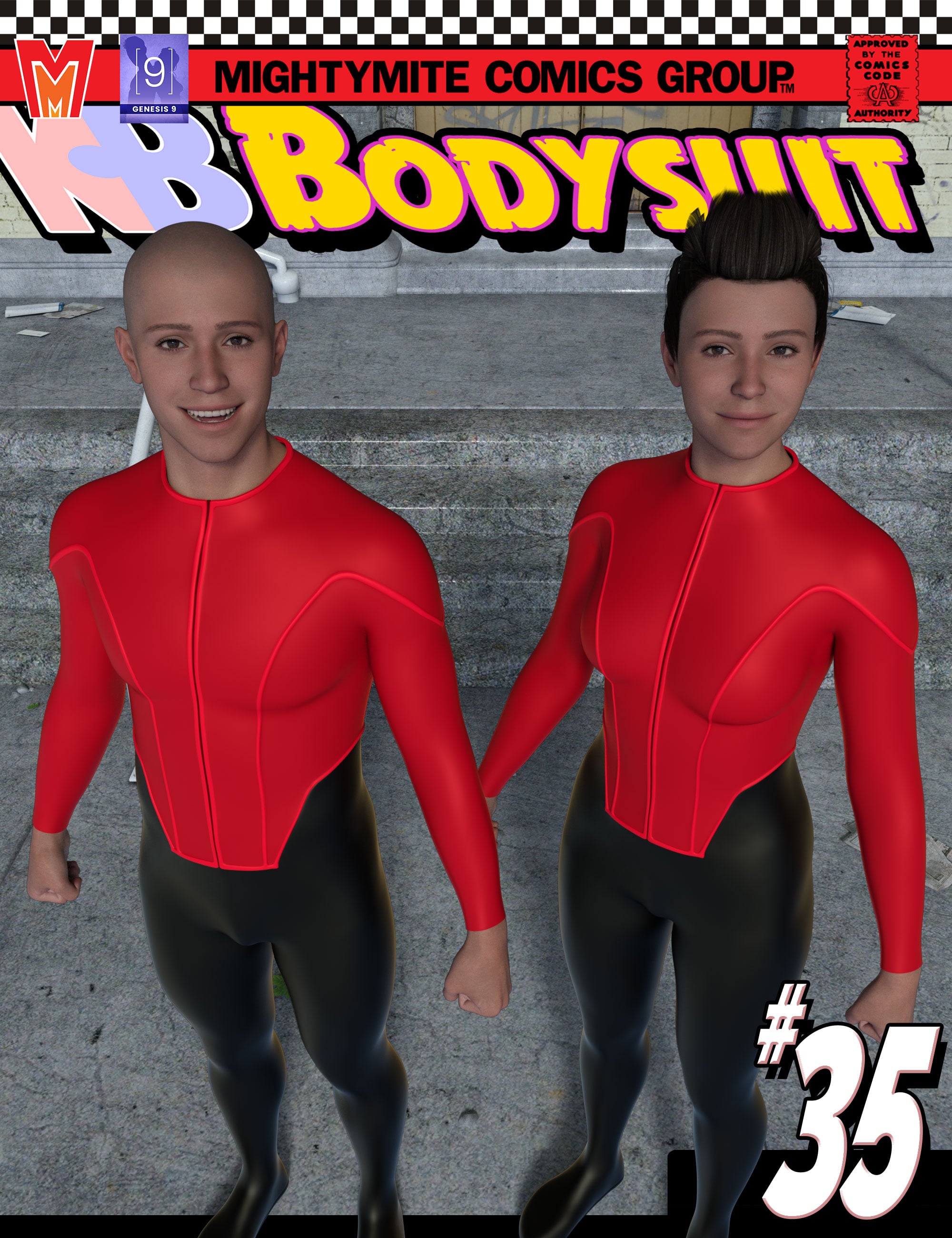 Bodysuit 035 MMKBGenesis 9 by: MightyMite, 3D Models by Daz 3D