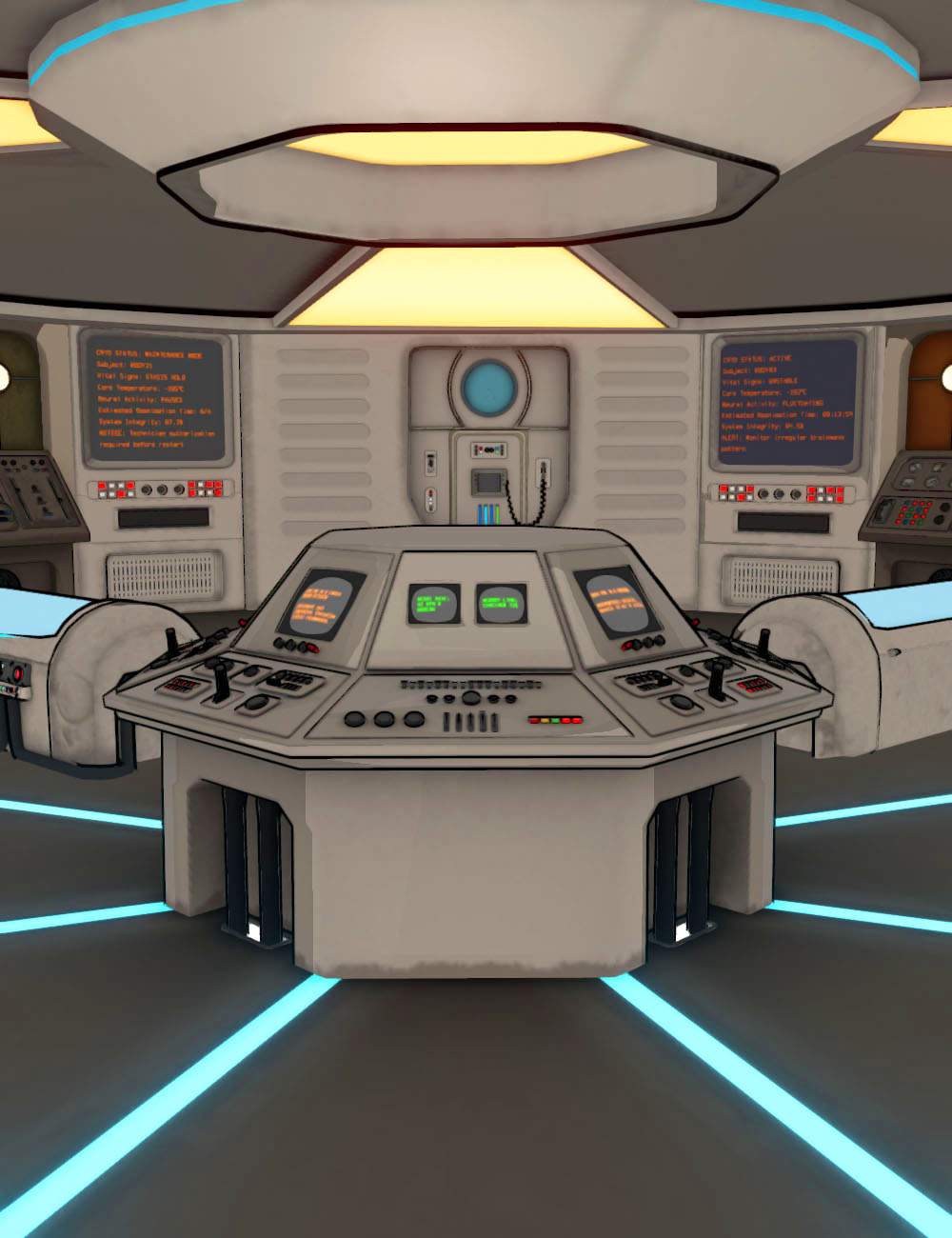 Cryo-Vault: HS-2000 Command Center Filatoon by: Muze, 3D Models by Daz 3D