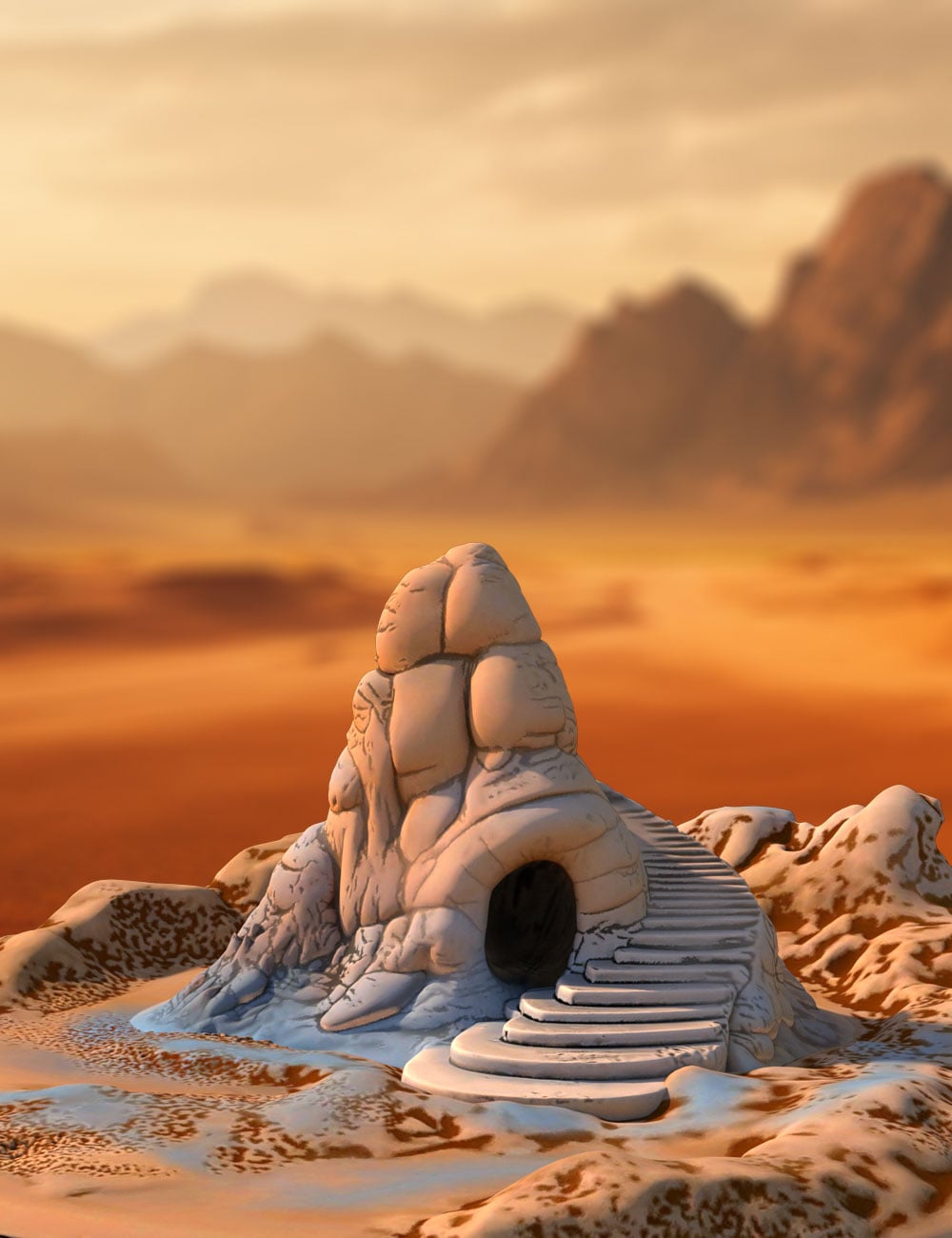 Old World Ruins Desert Rock House by: Giko, 3D Models by Daz 3D