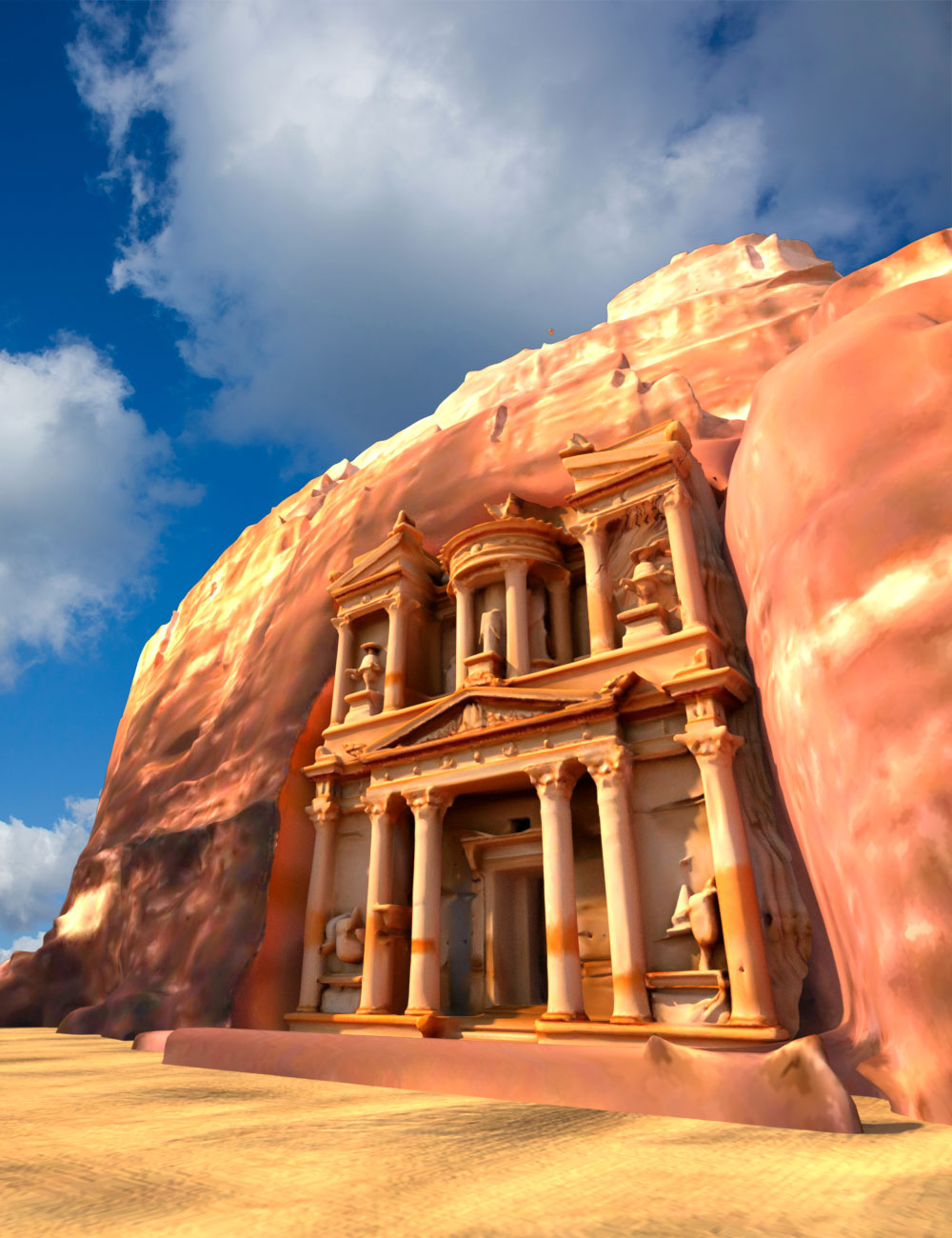 Old World Ruins Petra Rock by: Giko, 3D Models by Daz 3D