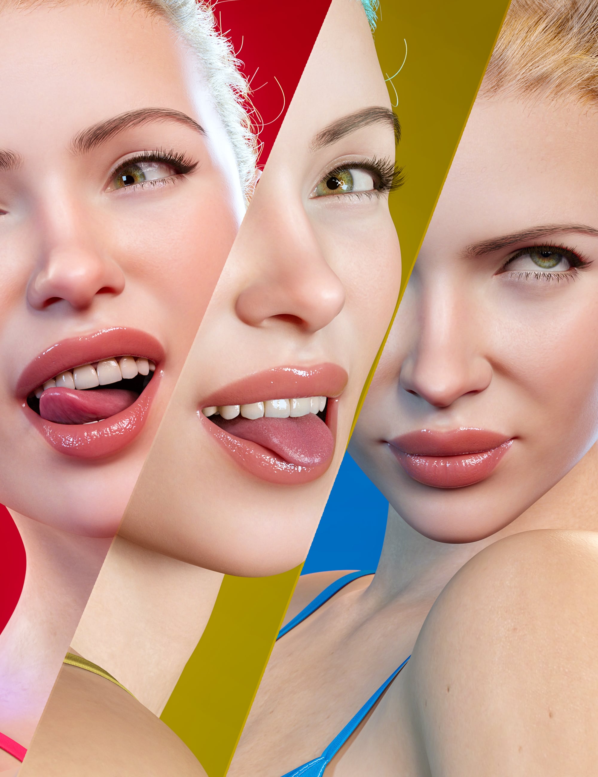 Z Face Library Dynamic Expressions for Genesis 9 by: Zeddicuss, 3D Models by Daz 3D