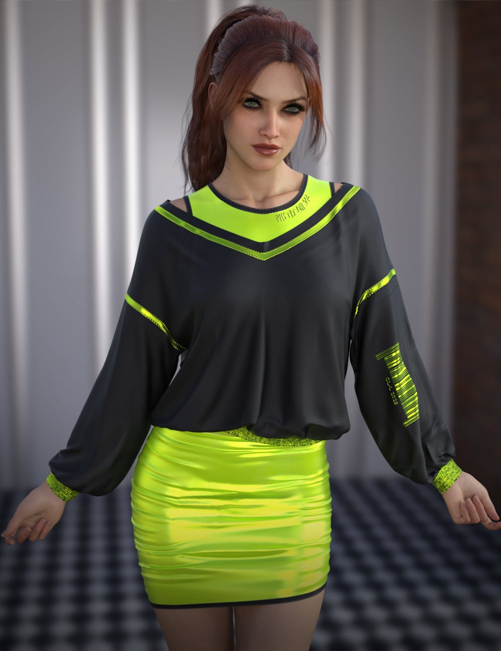 dForce City-Limit Layer for Genesis 9 and 8 Female by: ~Wolfie~, 3D Models by Daz 3D