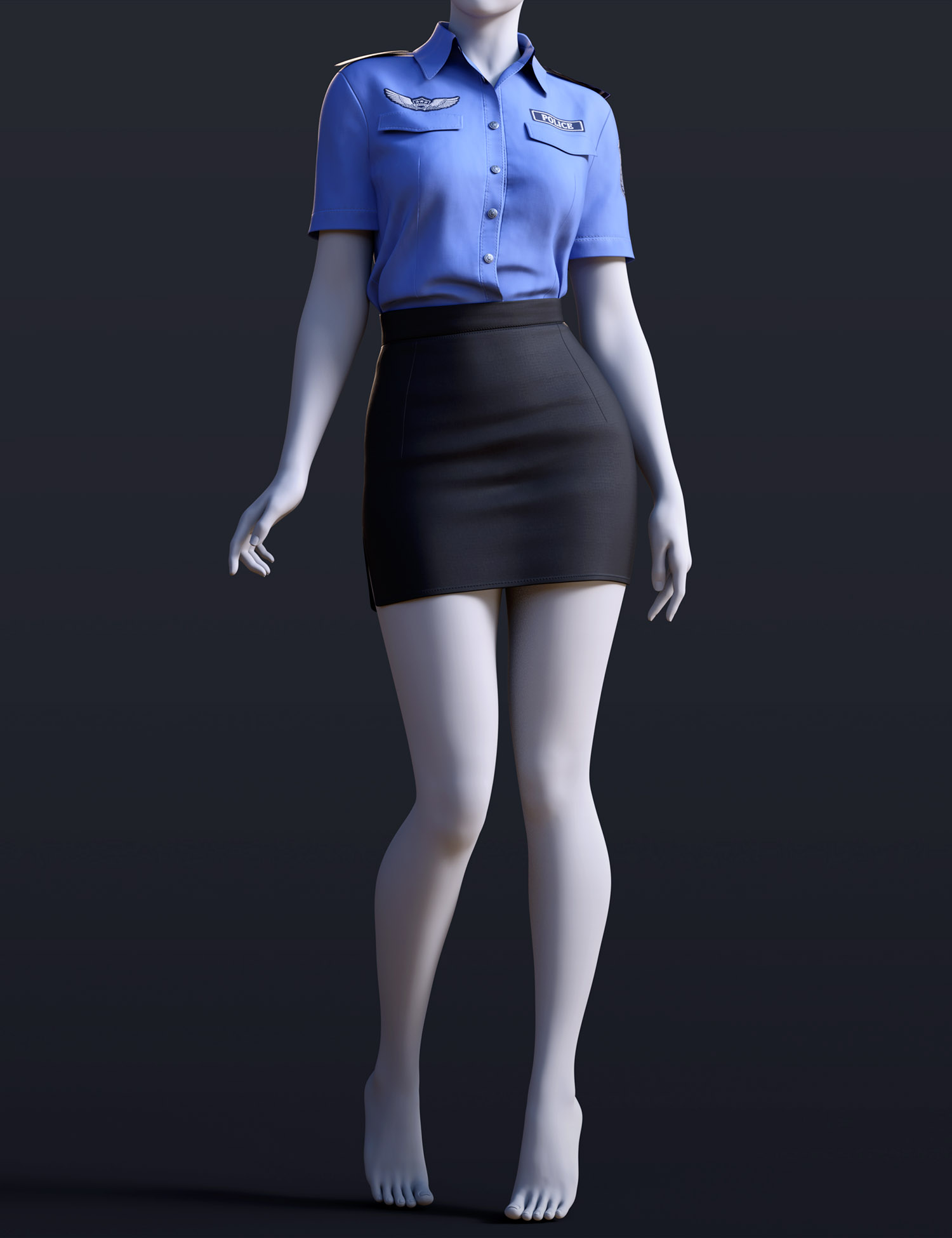 BS Professional Uniform Set for Genesis 9 by: BirthStone, 3D Models by Daz 3D