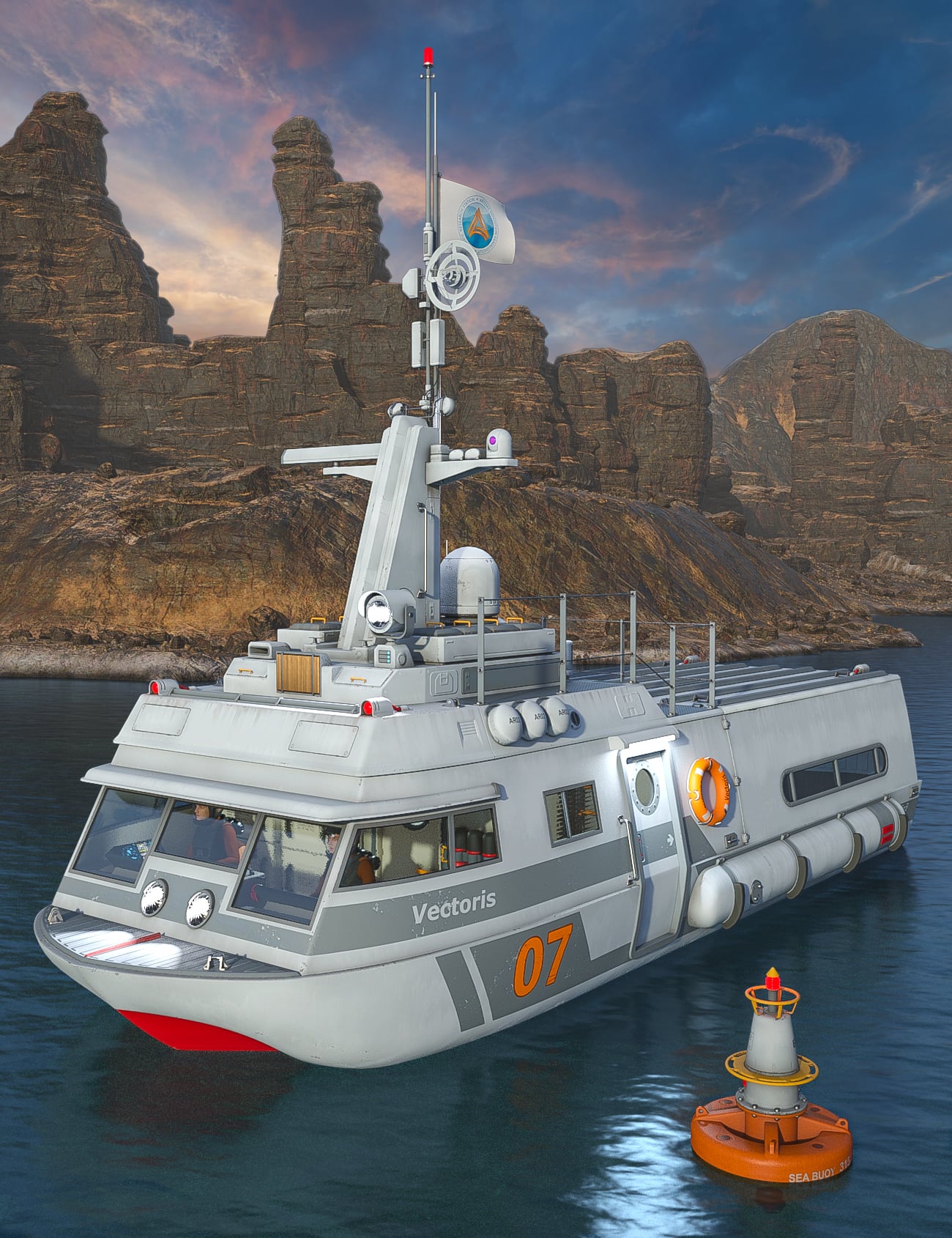 SE Boat Vectoris by: Space Elsa, 3D Models by Daz 3D