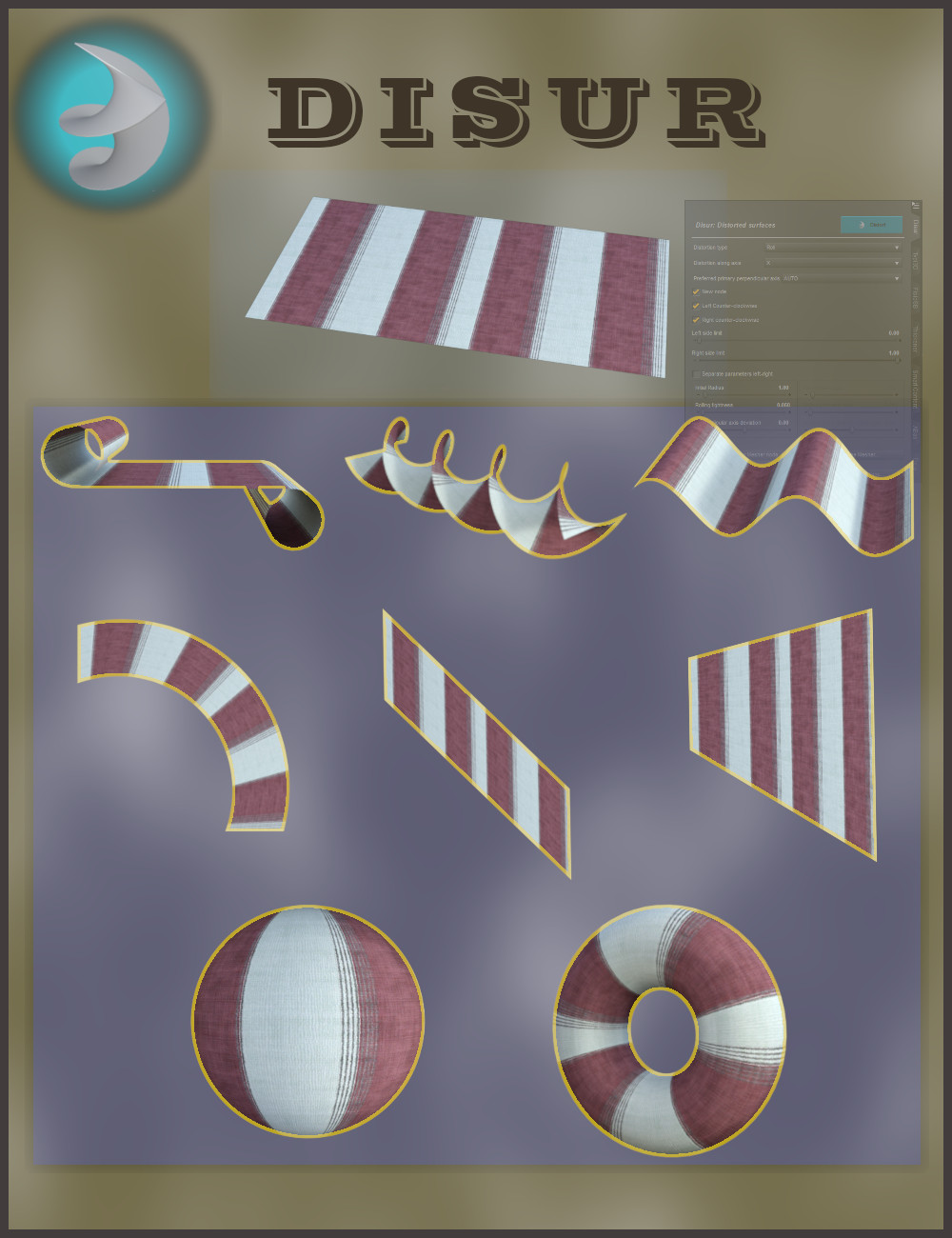 Disur: Distortion of Surfaces for Windows by: Alvin Bemar, 3D Models by Daz 3D
