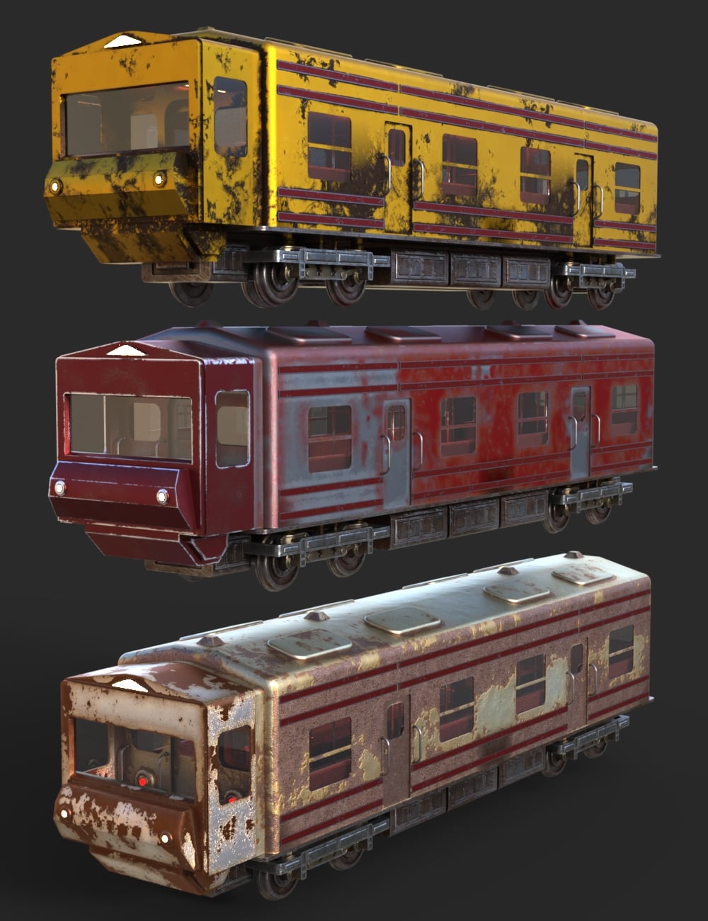 AP Post Apocalyptic Train Add-On by: AcharyaPolina, 3D Models by Daz 3D