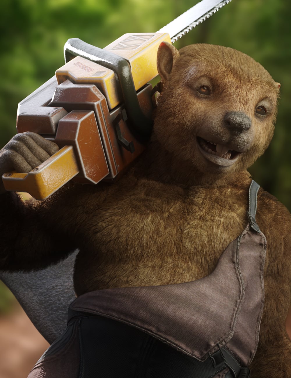 Benoit Beaver for Genesis 9 by: RawArt, 3D Models by Daz 3D