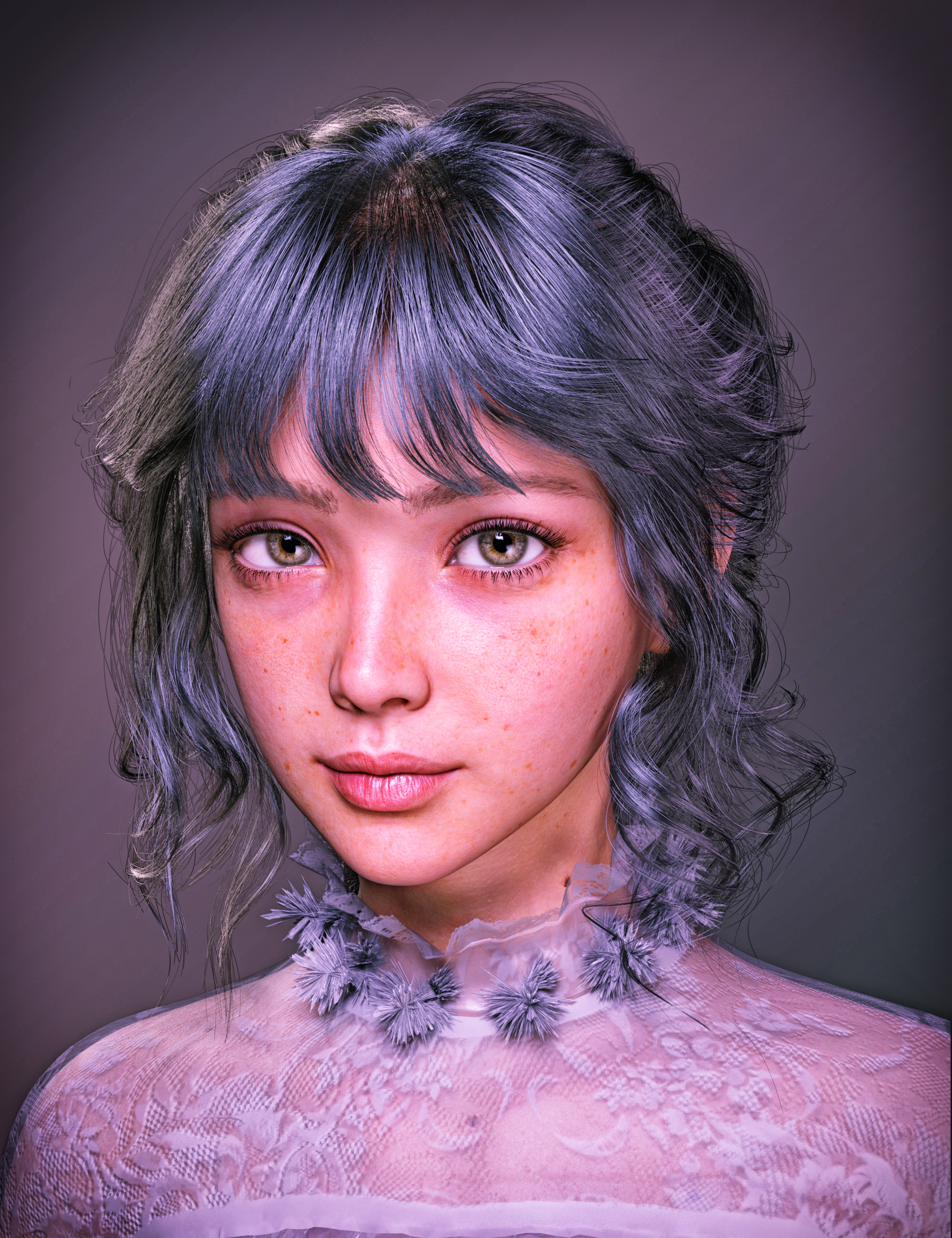 dForce Strand-Based FE Everyday Updo Hair for Genesis 9,8 and 8.1 by: FeSoul, 3D Models by Daz 3D