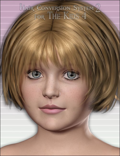 Hair Conversion System II for Kids 4 by: Netherworks, 3D Models by Daz 3D