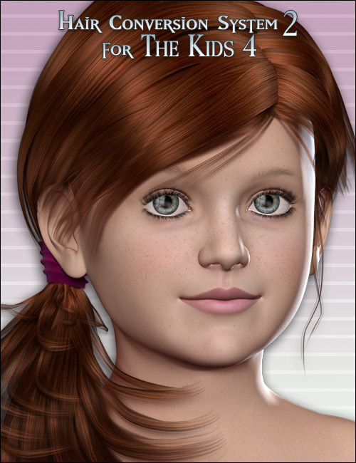 Hair Conversion System II for Kids 4 by: Netherworks, 3D Models by Daz 3D