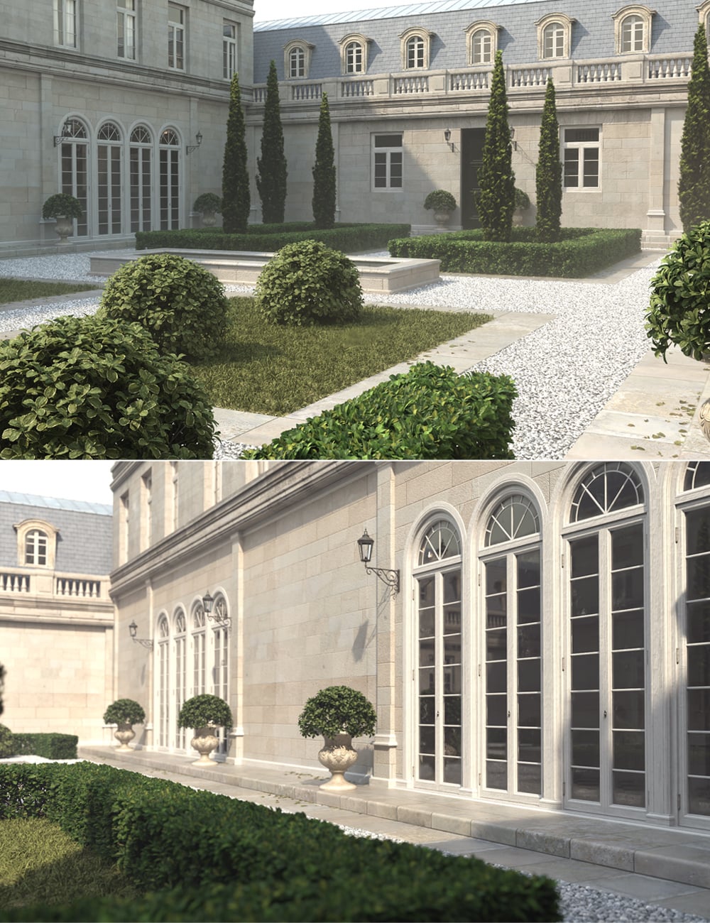 A Classical Courtyard by: Stonemason, 3D Models by Daz 3D