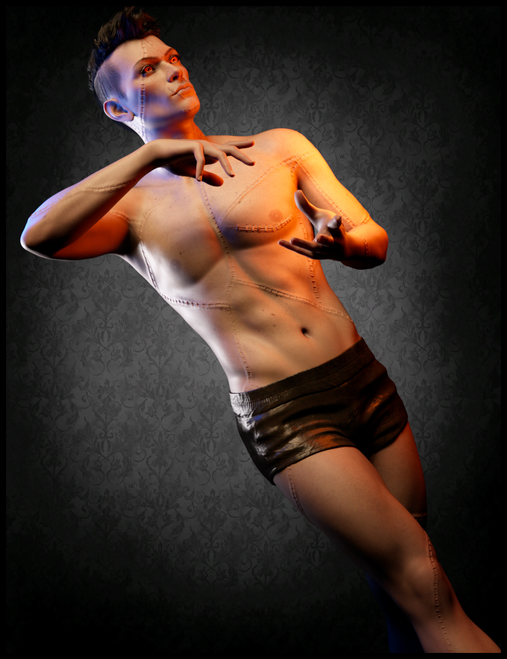 ND Sutures Morphs HD for Genesis 9 by: Nathy Design, 3D Models by Daz 3D