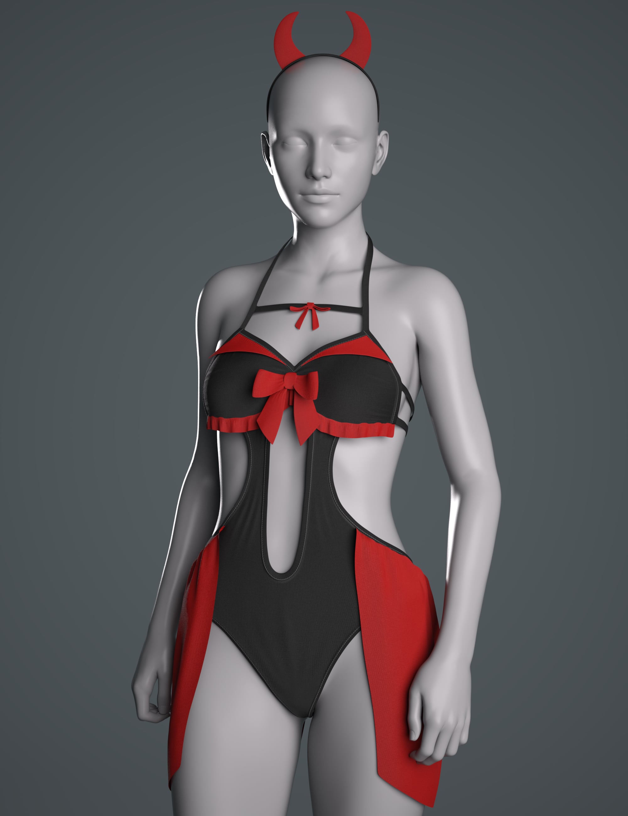 dForce GN Sinful Imp Lingerie for Genesis 9, 8.1, and 8 Female by: Goanna, 3D Models by Daz 3D