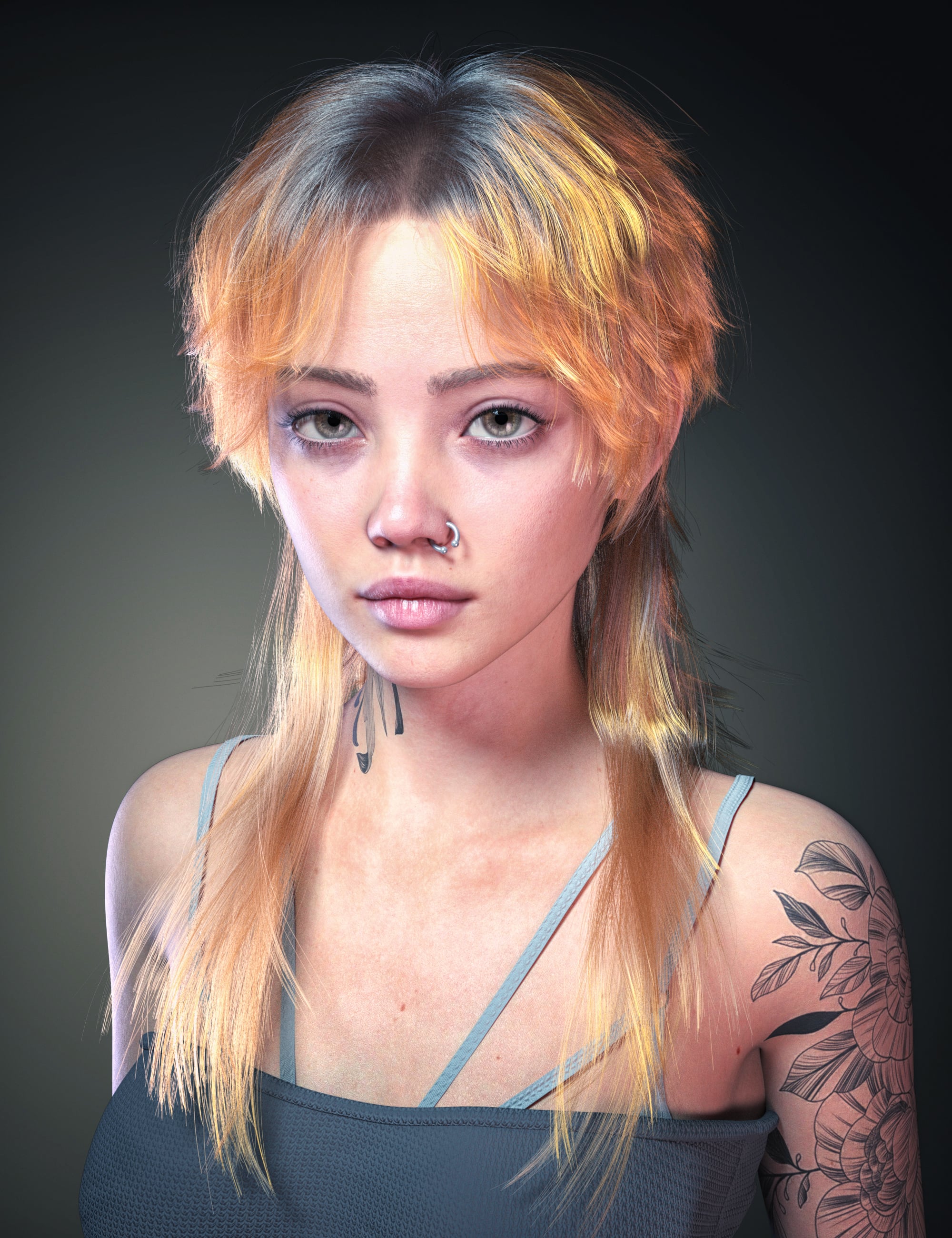 dForce Strand-Based FE Soft Wolf Layer Hair for Genesis 9, 8.1 and 8 by: FeSoul, 3D Models by Daz 3D
