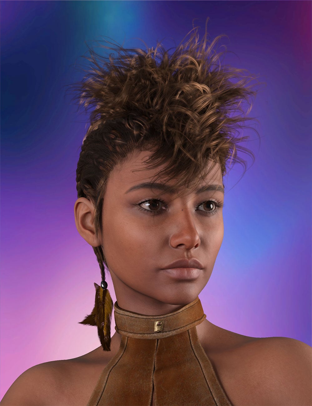 Vyke Hair For Genesis 9 by: Prae, 3D Models by Daz 3D