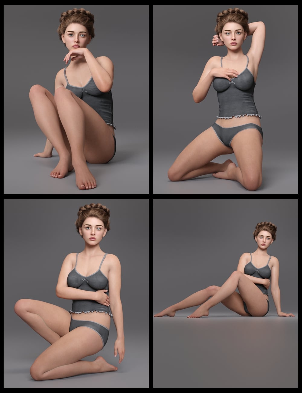 EG Lovely Poses 40 for Genesis 9 by: Ergou, 3D Models by Daz 3D