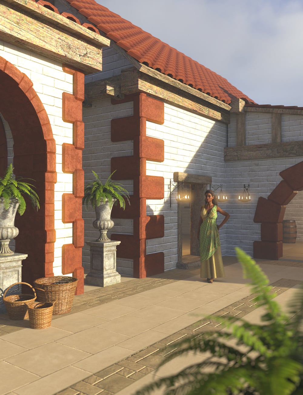 Roman Houses 1 by: Enterables, 3D Models by Daz 3D