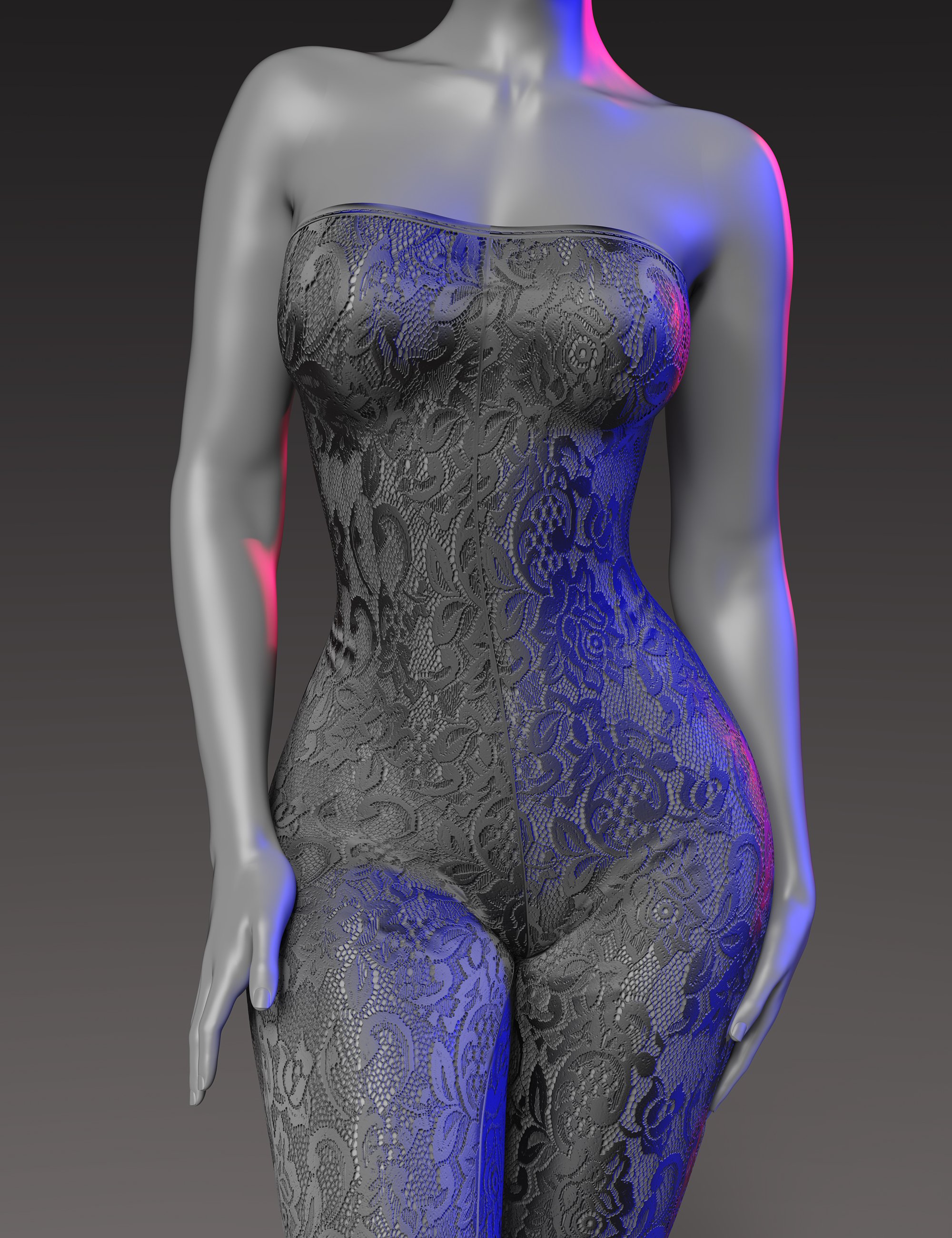 VERSUS - dForce Bodycon Strapless Suit Texture Add-On by: Anagordvalkyrie, 3D Models by Daz 3D