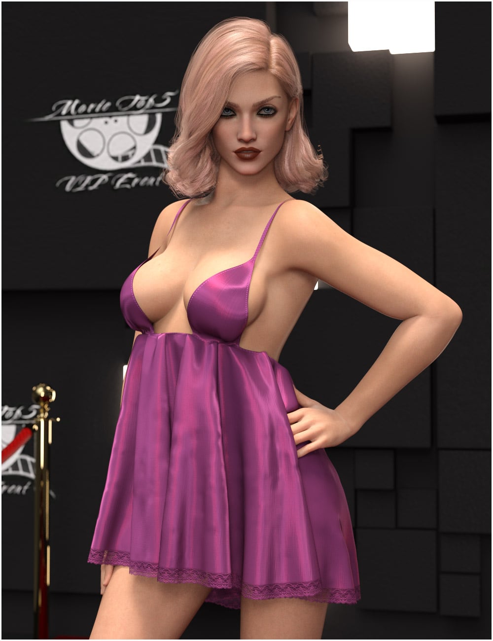 dForce Valentina Dress for Genesis 9 by: PandyGirl, 3D Models by Daz 3D