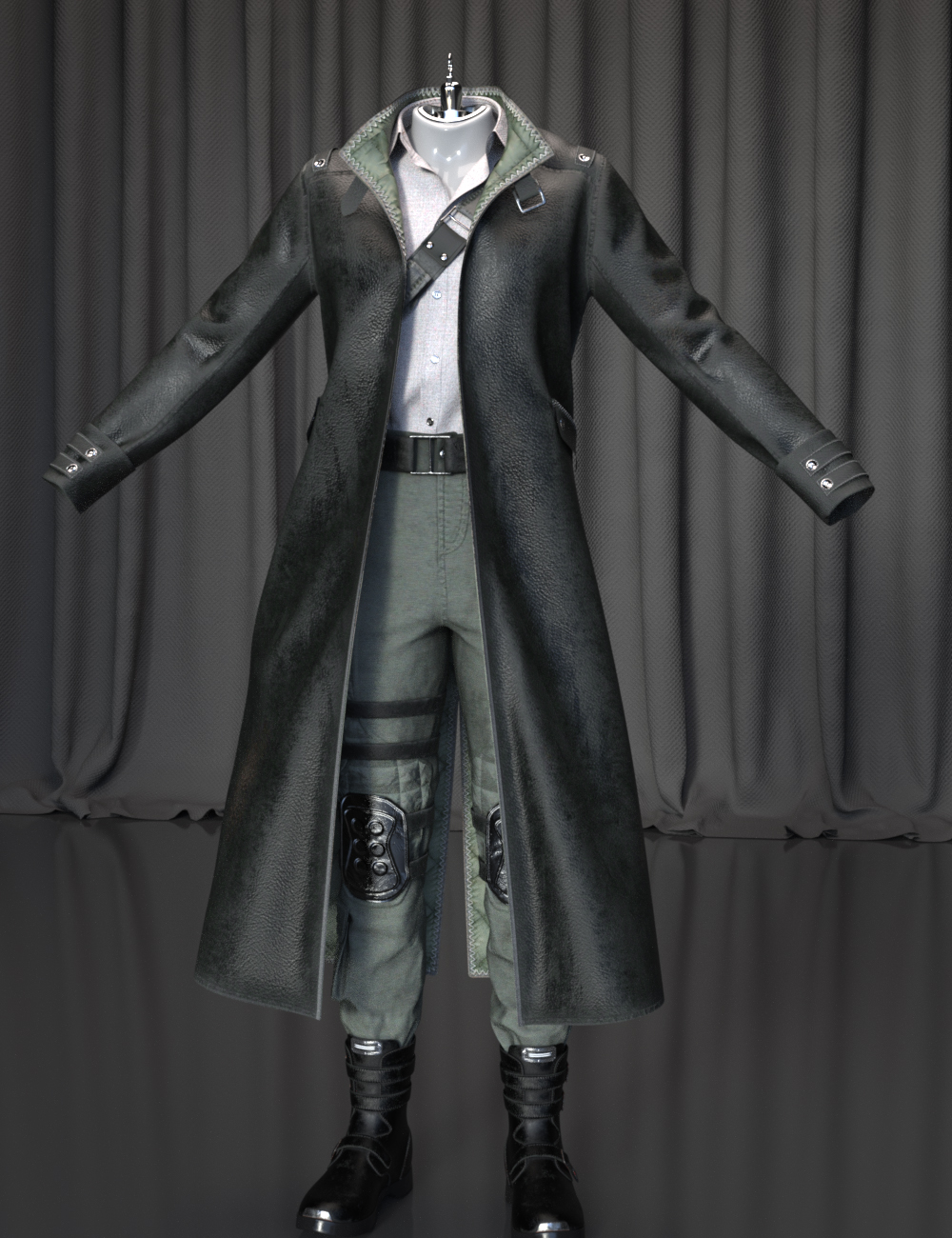 dForce KuJ Urban Mercenary Outfit For Genesis 9 by: Kujira, 3D Models by Daz 3D
