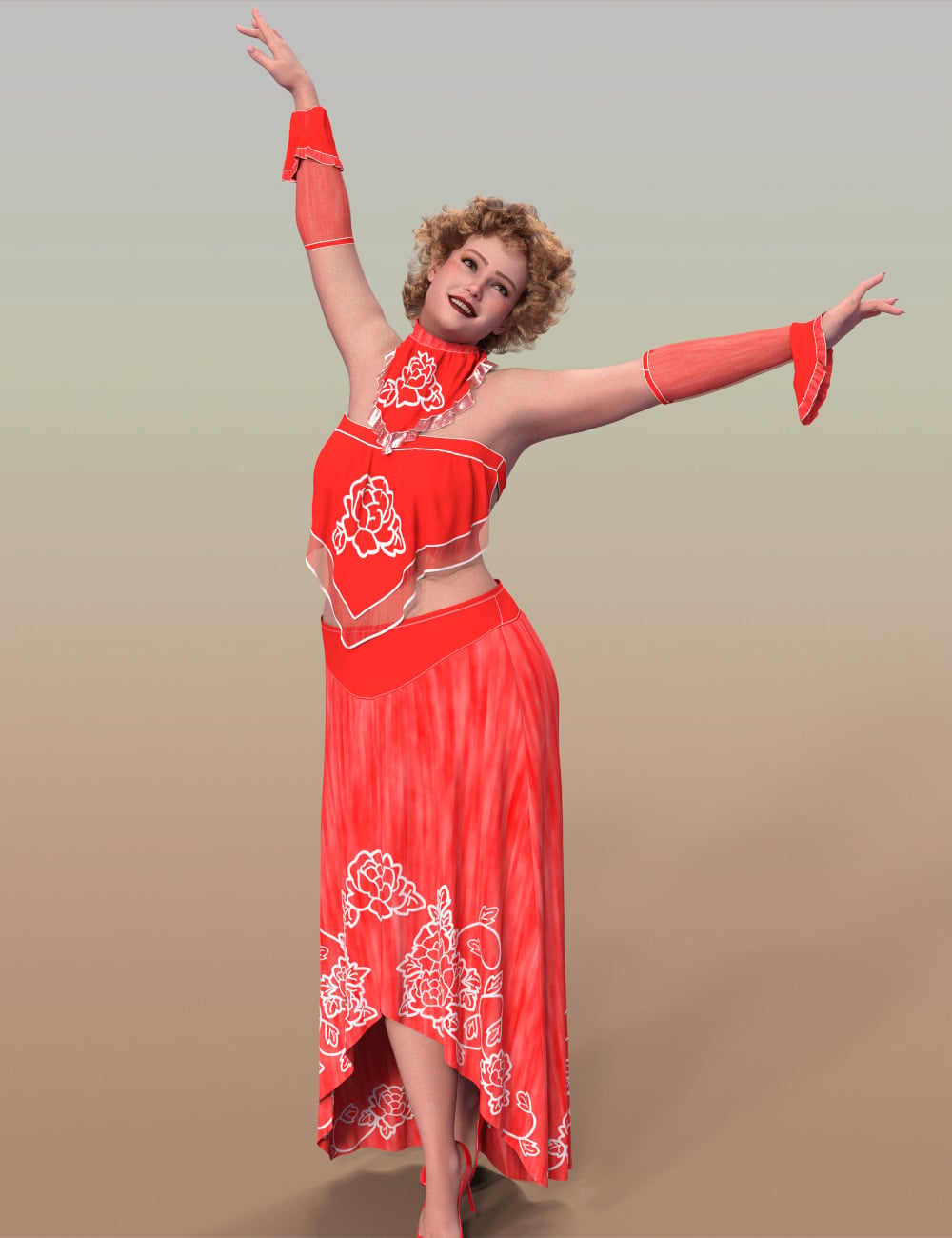 DNA Margot a dForce Skirt Set for Genesis 9 by: Donnena, 3D Models by Daz 3D