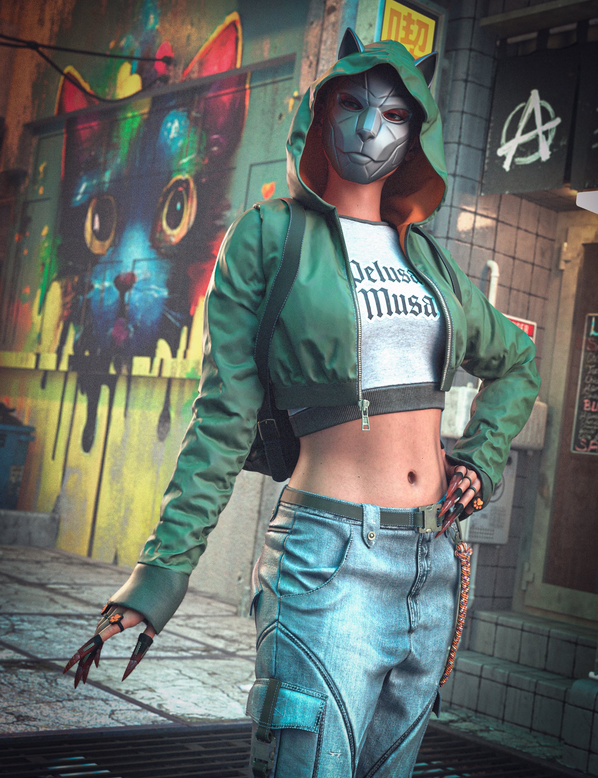 MiXu Paws HD Outfit for Genesis 9 by: Luthbellina, 3D Models by Daz 3D