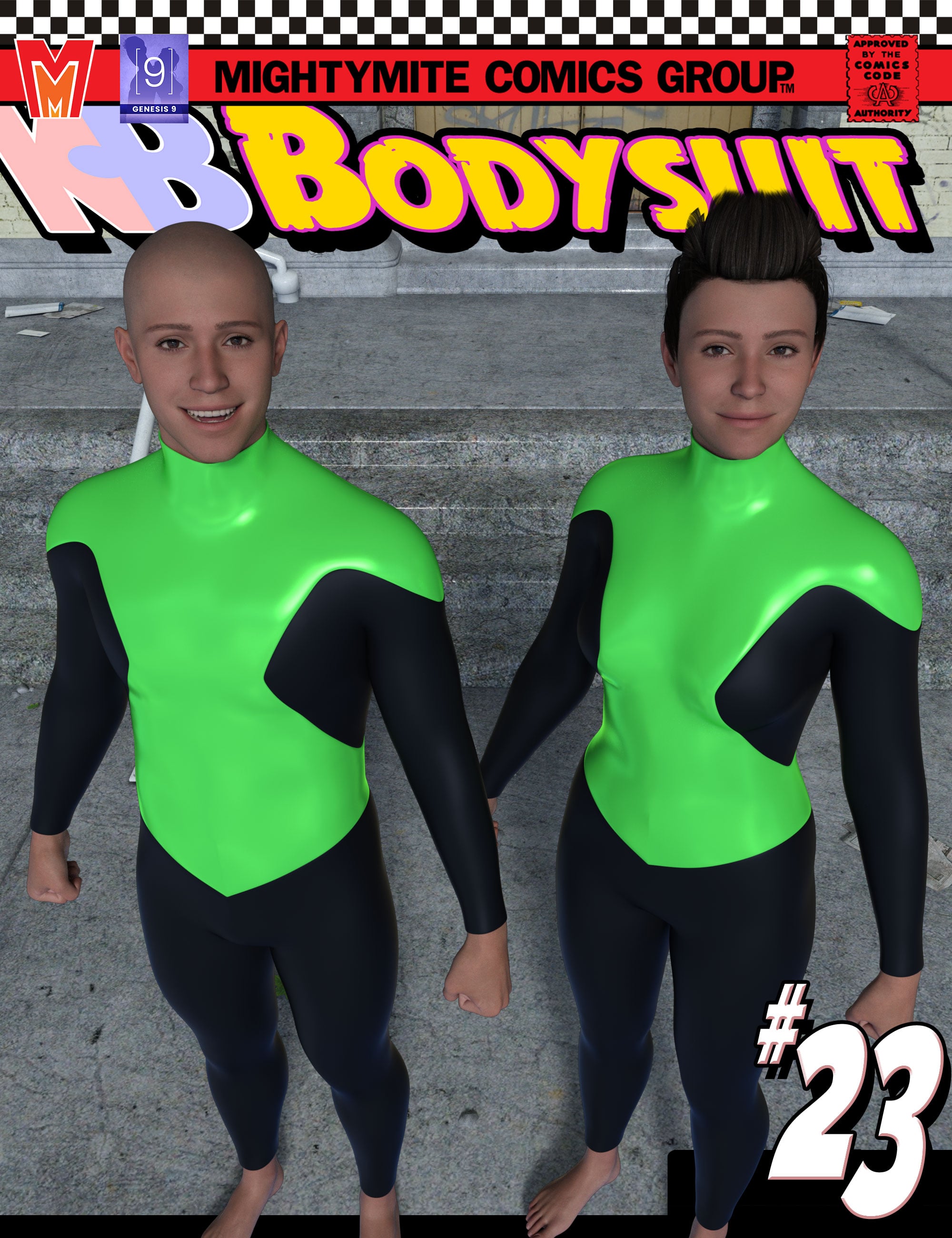 Bodysuit 023 MMKBGenesis 9 by: MightyMite, 3D Models by Daz 3D