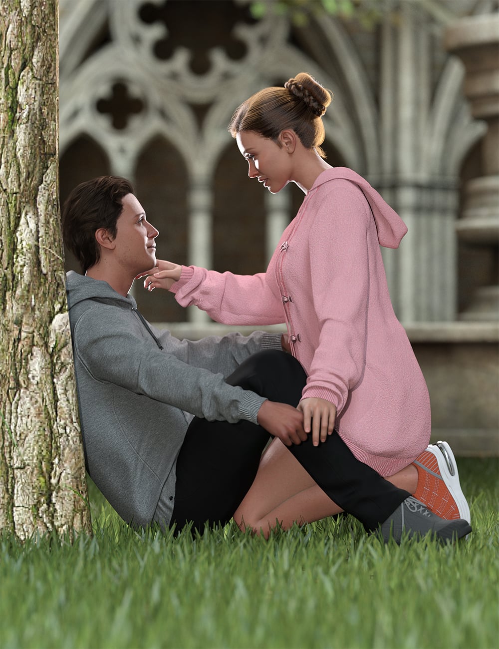 On The Park Poses for Genesis 9 by: Ensary, 3D Models by Daz 3D