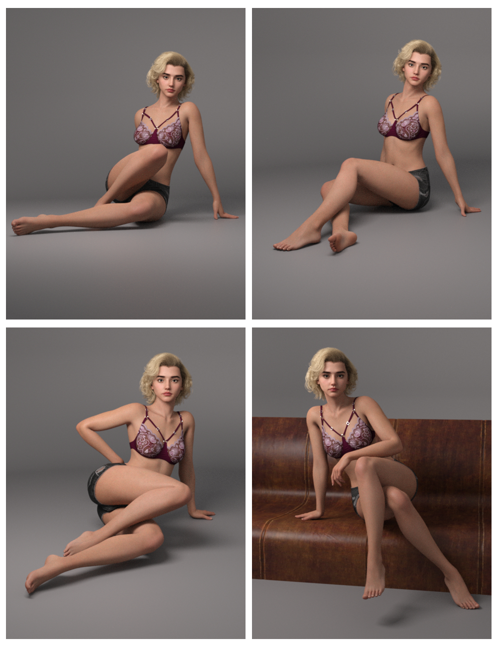 EG Lovely Poses 41 for Genesis 9 by: Ergou, 3D Models by Daz 3D
