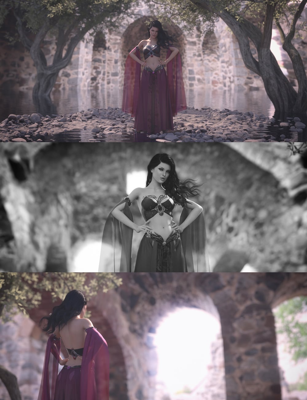 Quick 2.5D Scenes - Church Ruins by: Dreamlight, 3D Models by Daz 3D