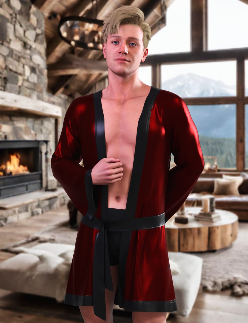 JMR dForce Damian Robe for Genesis 9 and 8 Male by: JaMaRe, 3D Models by Daz 3D