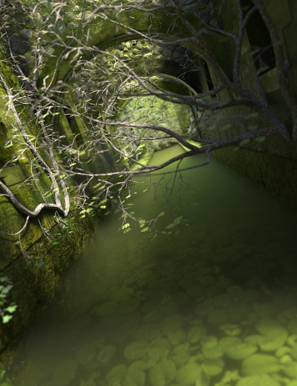 Overgrown Culvert by: ForbiddenWhispersDavid Brinnen, 3D Models by Daz 3D